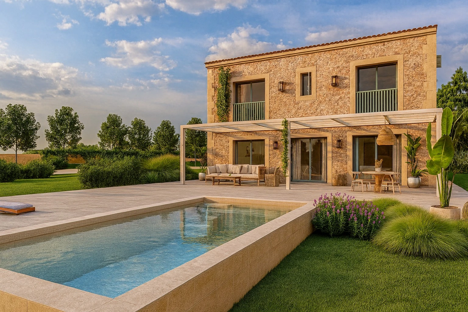 Modern finca in Felanitx, surrounded by privacy and Mediterranean nature