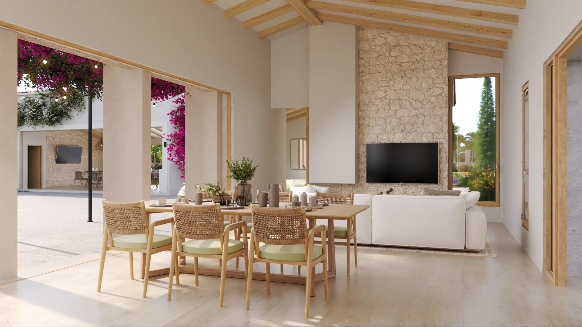 Private pool and outdoor terrace — Rustic Finca Montuïri, Montuïri, Mallorca