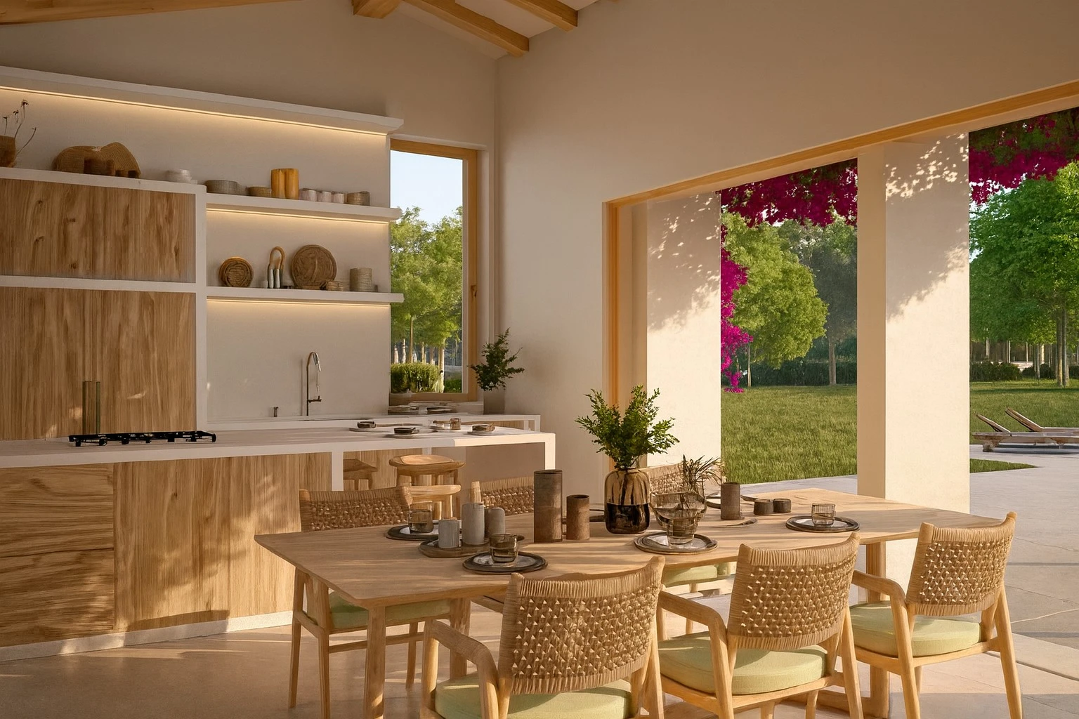 Outdoor area with terraces and countryside views — Rustic Finca Montuïri, Montuïri, Mallorca