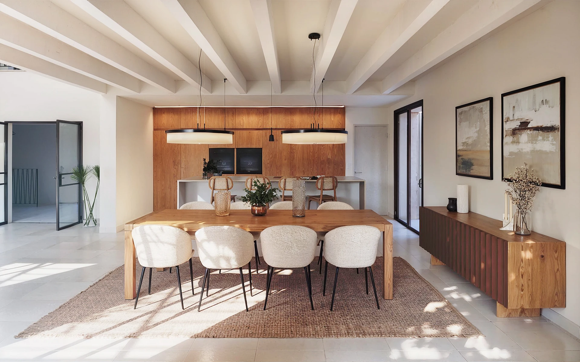 Zona de piscina y pérgola — Solar con Proyecto, Ses Salines, Mallorca